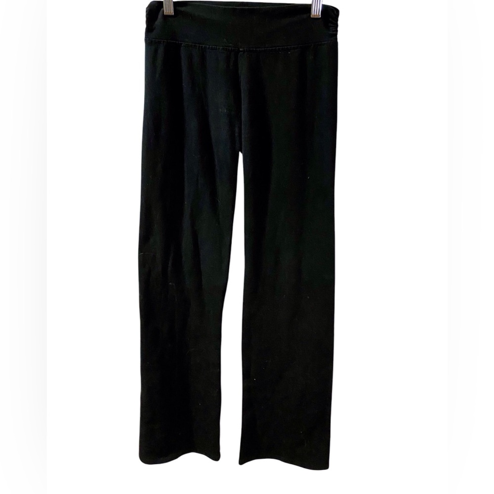 ANTHROPOLOGIE BLACK LOW WAIST BOOT CUT LEGGINGS